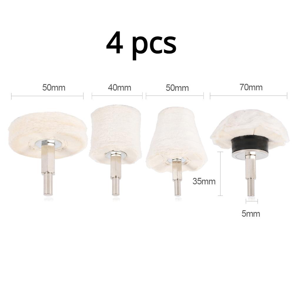 

4 шт. Автомобильный полировальный конус Полировальная ткань Колесо Пад Шерсть Воскование Полировка Полировальный пад Полировальный адаптер Полировальный диск Инструмент для чистки автомобиля Wool Wheel