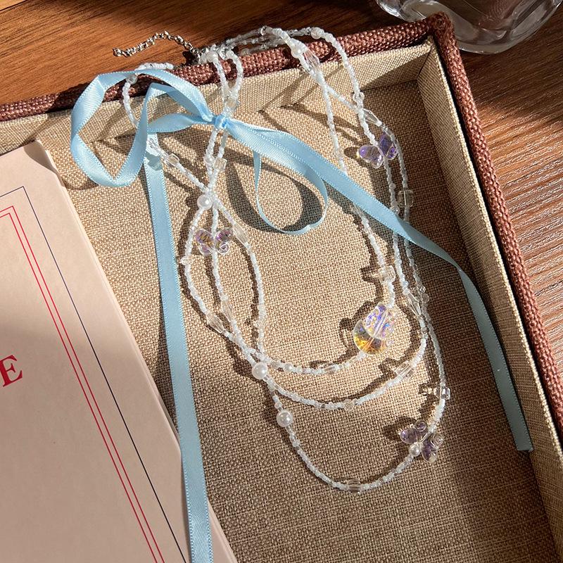 Sweet Dopamine Beaded Necklace: Trendy Heart, Flower & Bow Choker