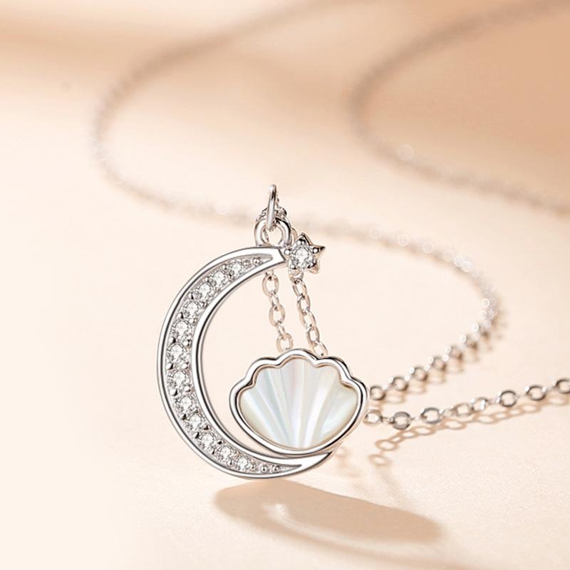 Tancise S925 Sterling Silber Luxus Persönlichkeit Anhänger Halskette Damen Klassische Gezeiten Halskette