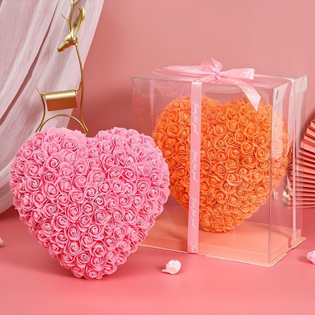Crafare 9 Inch Craft Foam Hearts 2 Pack Polystyrene Heart Shaped Foam for Wedding Valentine's Projects Sculpture Modeling Decoration,DIY