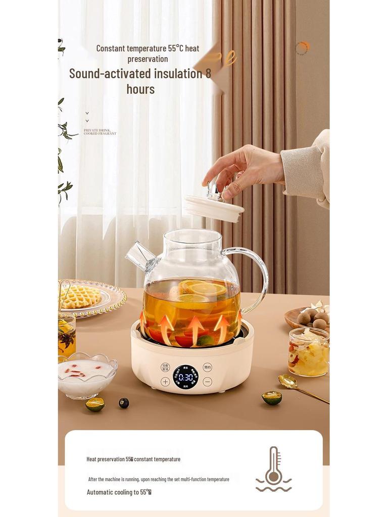 Multifunctional Automatic Glass Flower Tea Pot for Home or Office