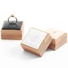 Solid Color Wedding Ring Box Earrings Rings Organizer Ring Holder Case Wooden Jewelry Show Props
