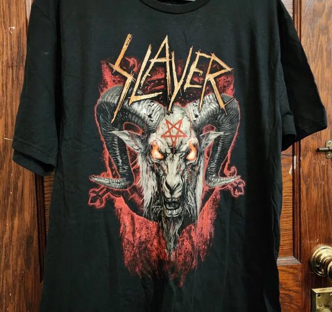 Slayer North American Tour On September 22, 2024 Chicago Il Riot Fest Shirt Unisex T-Shirt L