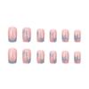 Pink Glossy Artificial Nails with Stars Print Durable & Never Splitting False Nails for Women Girls Manicure DIY