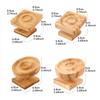 Round Wooden Jewelry Tray Built-in Groove Bracelets Holder Fashion Bangle Display Case  Photo props