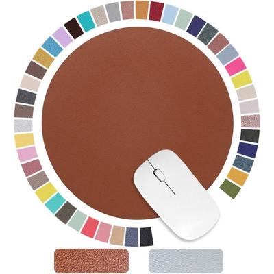Double-side Leather Mouse Pad Waterproof Computer Mouse Pad Office Desk Round Mouse Pad