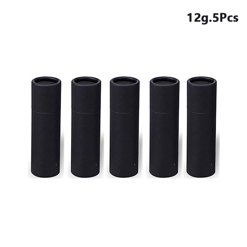 5ks/šarže kraftový papír Push Up tubičky Biologicky odbouratelný karton Kosmetické válcové balení Balzám na rty Deodorant