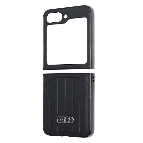 Audi Synthetic Leather Magsafe Z Flip6F741 Czarny/Black Hardcase Au-Tpupcflip6-Q5/D1-Bk
