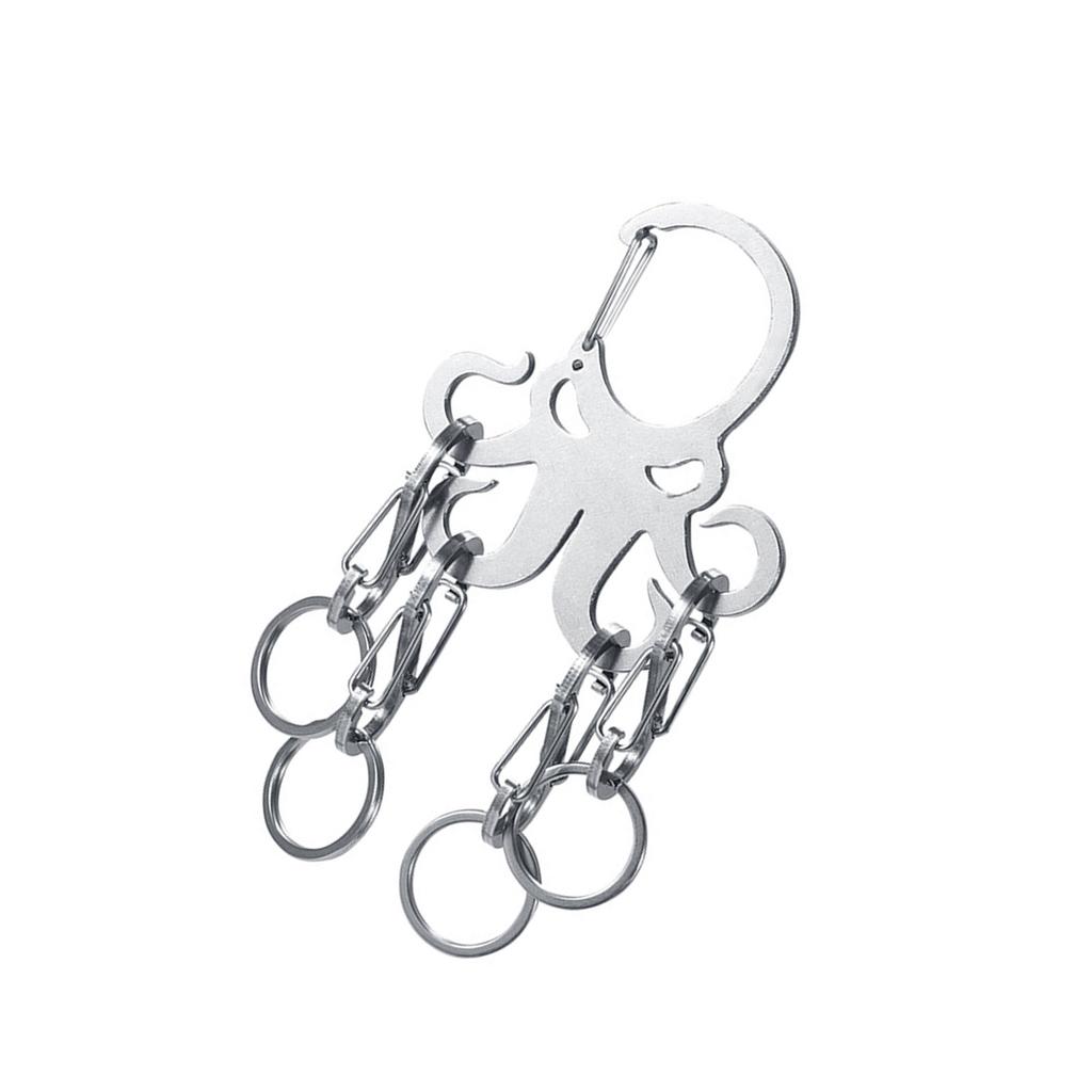 Steel Keychain with Secure Rotating Clip Strong Key Holder Sea Creature Key Accessories for Commuting & Adventures