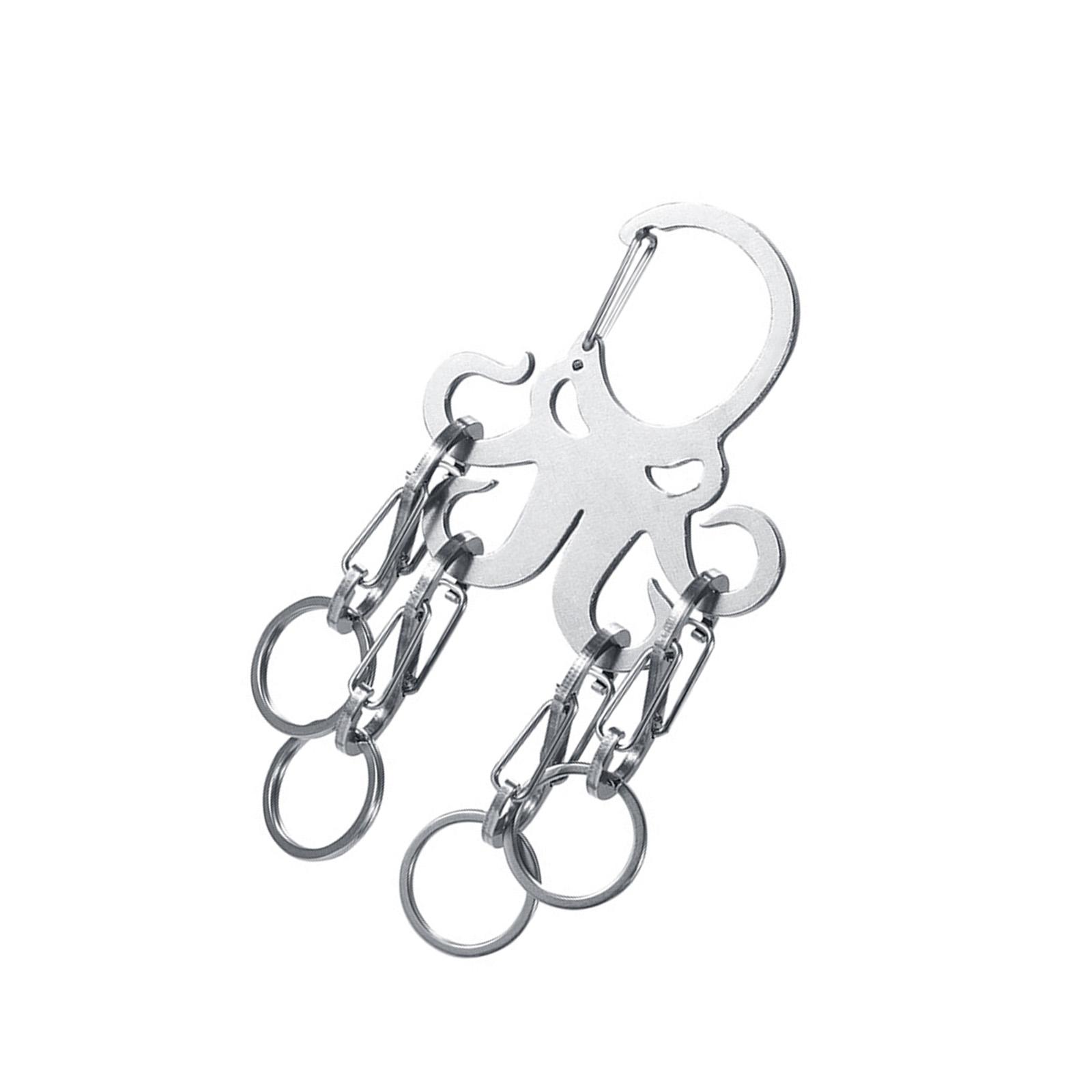 

Steel Keychain with Secure Rotating Clip Strong Key Holder Sea Creature Key Accessories for Commuting & Adventures 1