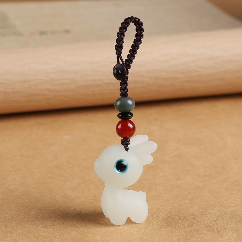 Luminous Little Deer Keychains for Men & Women - Safe Travels Phone Lanyard & Car Charm