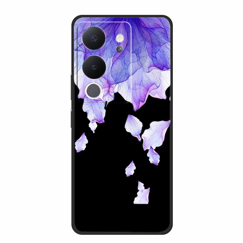 Funda For Vivo V30 Lite Case Cute Cartoon Cat Black Silicone Shockproof Soft Phone Cases For Vivo V30 Lite Back Cover Case Bag