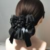 Lace Decorated Hair Accessories Bowknot Flower Decor Mesh Bag Hair