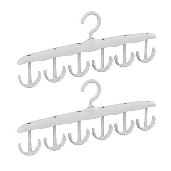 

45326 шт. вешалки с 12 поворотными крючками, большая грузоподъемность, вращающиеся, для шляп, ремней, шарфов, носков, галстуков 2pcs серый