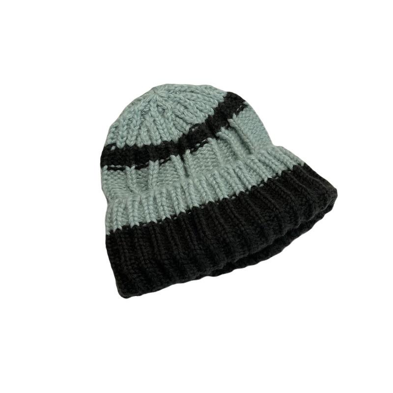 Big Head Circumference Japanese Style Woolen Hat Men Winter Warm Ear Protection Knitted Hat Women Face-lifting Pile Cap