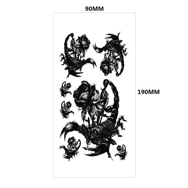 English Tattoo Sticker Feather Red Lip Totem Arm Circle Set Simulation Waterproof Tattoo Sticker