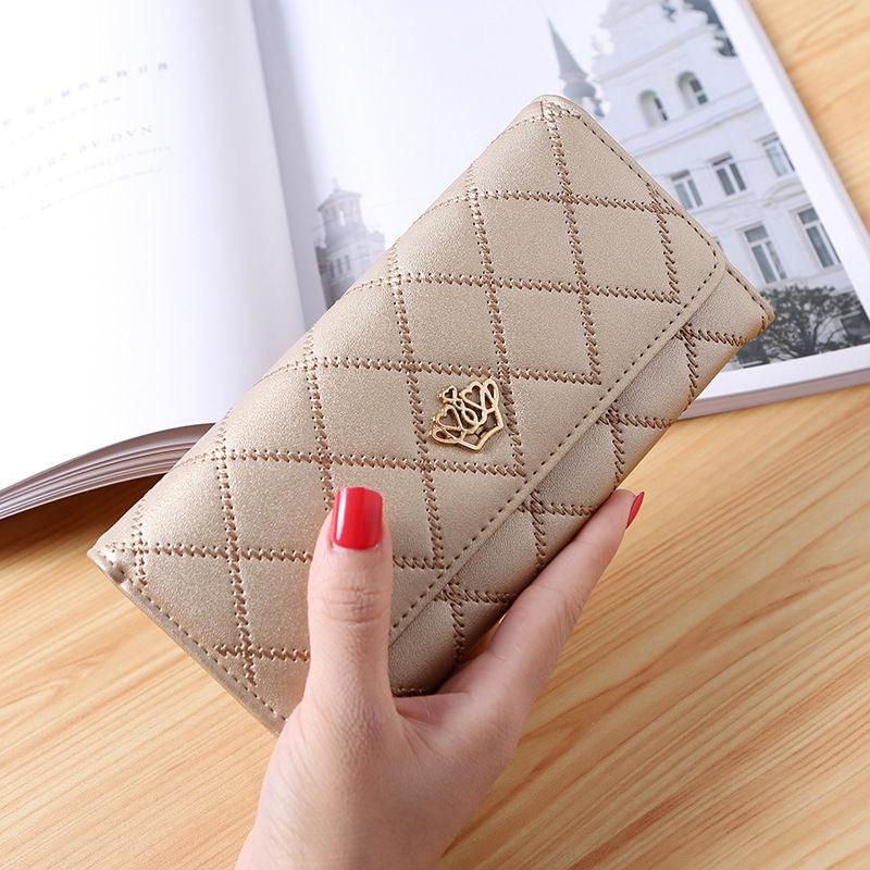 2025 Women's Wallet Long Handbag Multi Card Pocket Leather Wallet