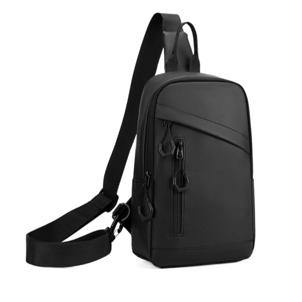 Oxford Men Chest Bag Solid Color Phone Crossbody Bag Casual Male Shoulder Bag Travel