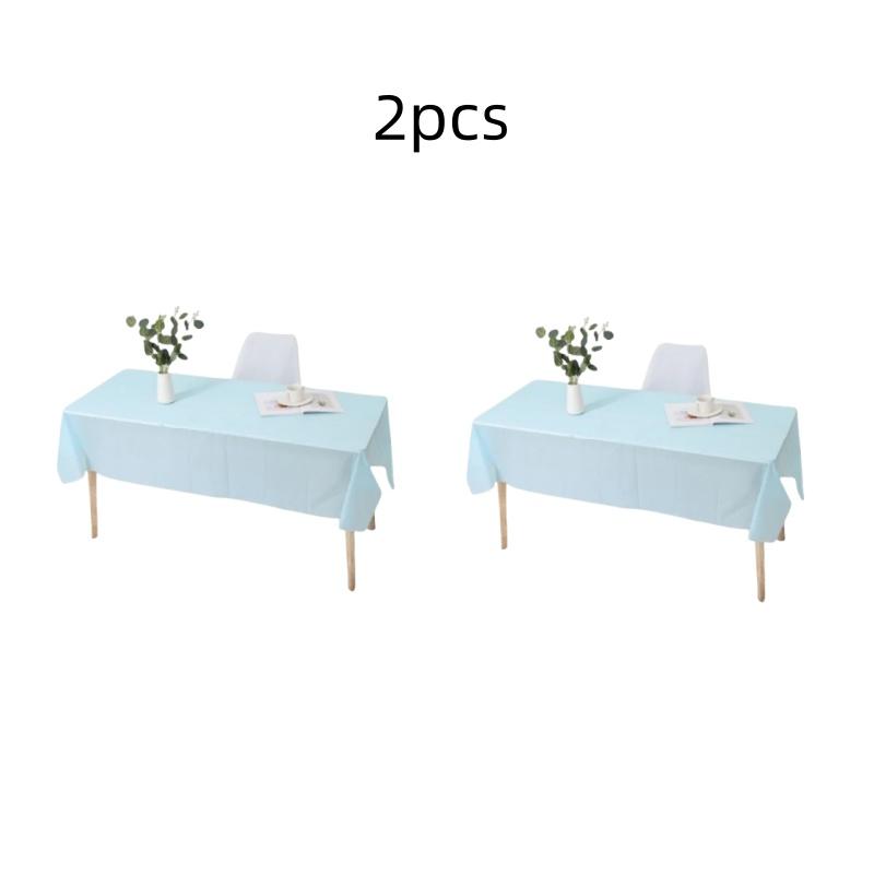 1pc Reusable Tablecloths 137x183cm BPA Free Plastic Dining Table Cover Cloth for Parties Picnic Camping Disposable Tablecloths