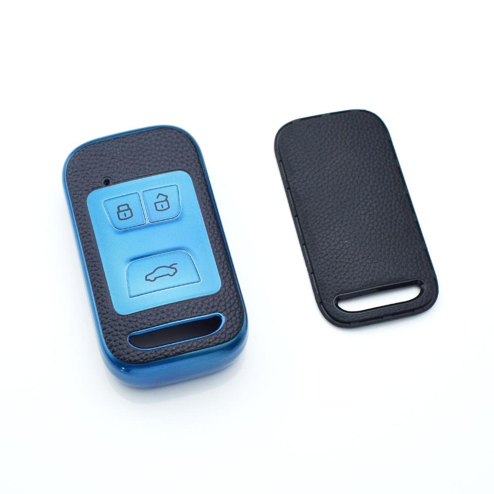 Car Remote Key Shell Fob Case Cover Holder TPU Leather for Chery Tiggo 3 5X 4 8 Glx 7 2019 2020 Arrizo Keyless Protector
