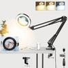Magnifier Clip Light USB Dimmable Switching Color Temperature Maintenance Office Desk Light Reading Small Book Light