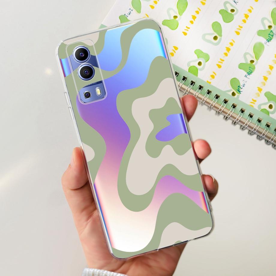 For Vivo Y72 5G V2041 Phone Case  For Vivo Y52 5G V2053 Mobile Back Cover Soft TPU Silicone Shockproof Clear Capa VivoY72 Y52 5G
