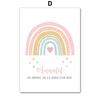Sun Rainbow Butterfly Flowers Fruit Wall Art Canvas Painting Nordic Poster And Prints Bedroom Wall Pictures Girl Kids Room Decor
