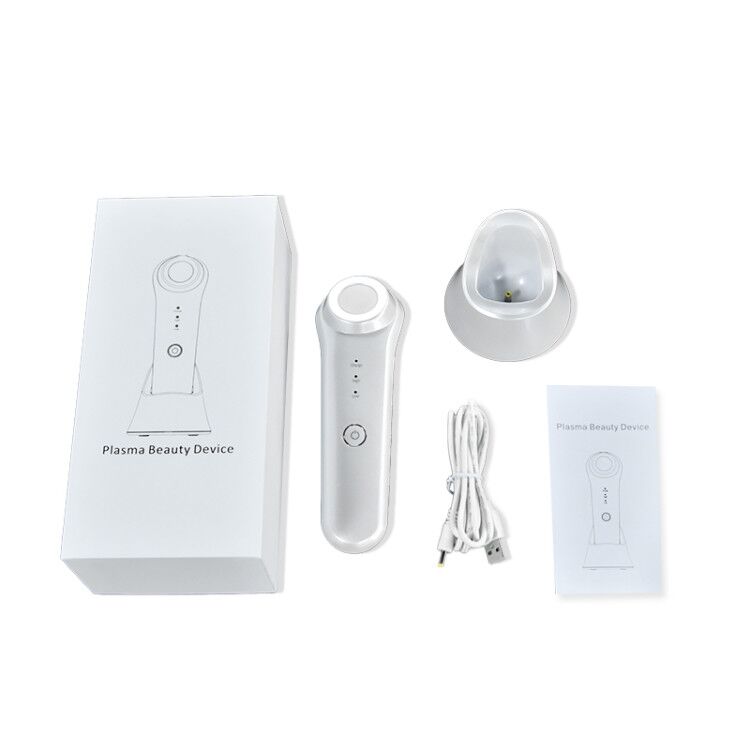 

Портативный плазменный косметологический аппарат - Антивозрастной прибор для лица со стерилизацией и стимуляцией коллагена, 2 уровня мощности, перезаряжаемый белый