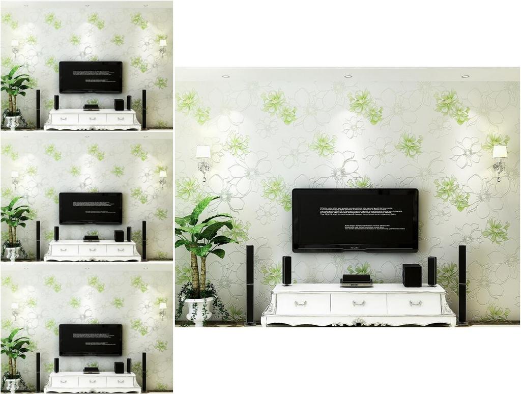 Euro Style Floral Wall Paper With Embossed Silk Fabric For Bedroom Decor
