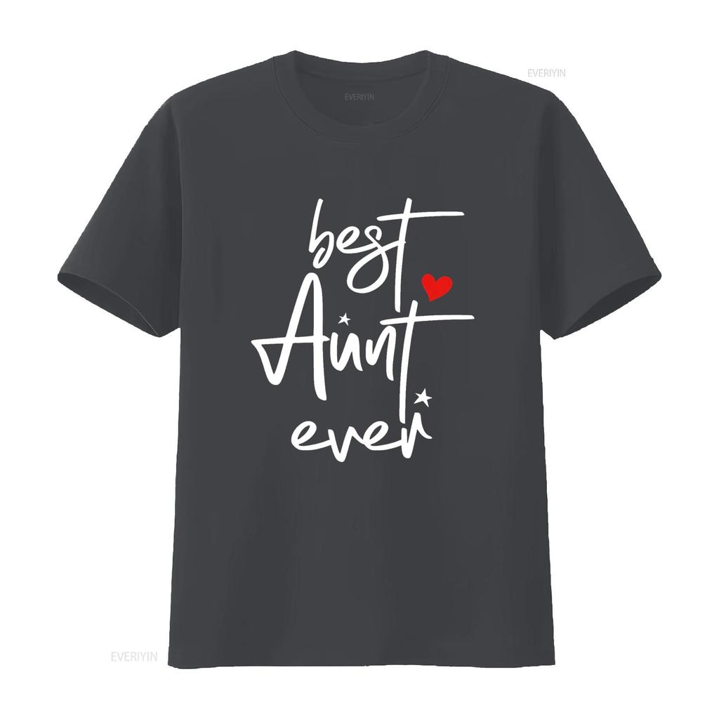 Best Aunt Ever T Shirt vintage Washed Casual Breathable Unisex homme Soft Stretched graphic Slightly Versatile