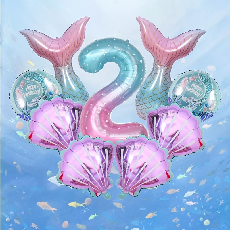 6Pcs mermaid tail shell set suitable for marine theme birthday party decoration supplies summer beach parties wedding decoration