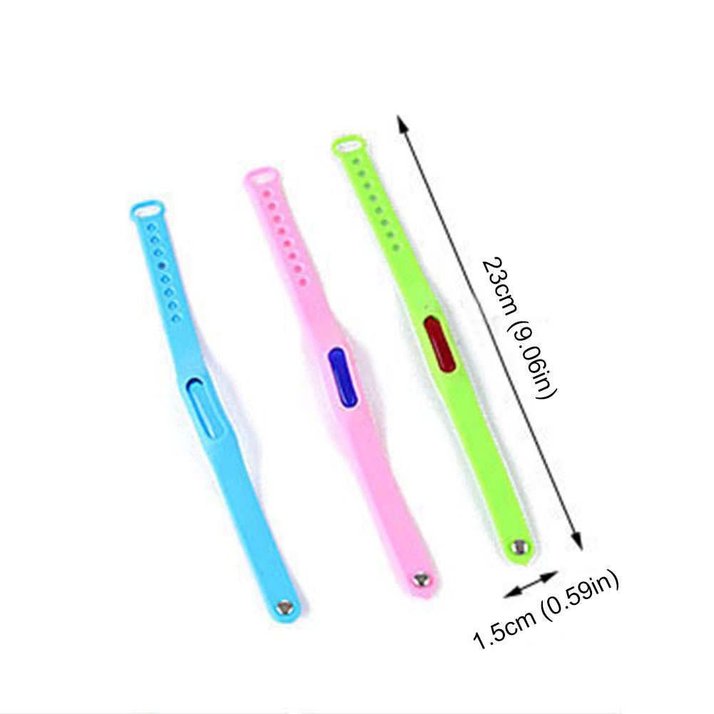 Anti Mosquitoes Wristband Silicone Mosquitoes Repeller Bracelet Adjustable Essential Oil Mosquitoes Repeller for Children Adults