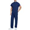 Men's Comfortable And Casual Solid Color Short Sleeved Pants Protective Suit Set