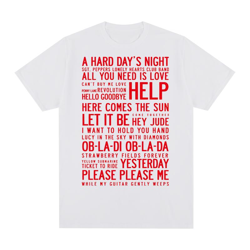 

Hey Jude Some of Songs Vintage Tshirt Rock Band Cotton Men T shirt New TEE TSHIRT Womens tops S