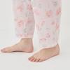 Long Pants Elastic Leg Cool Natural Pink [Gunze] Women's Pajamas, Short-sleeved (with Holes), 100% Cotton, Sweat-absorbing, Quick-drying, Magic,
