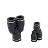 Plastic Push-in Pneumatic Y-type Three-Way Reducing Air Hose Connectors