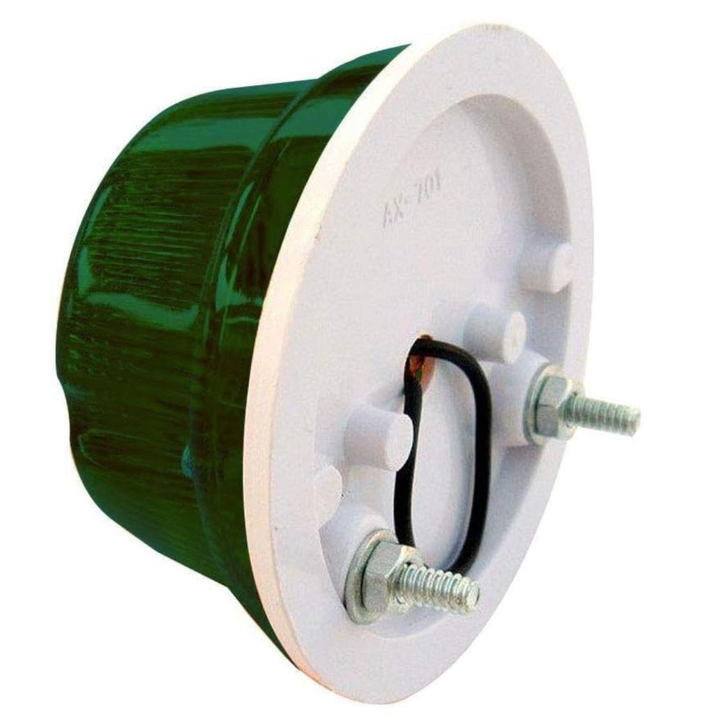 2Pc Green Round LED Marker Indicator Tail Lights 24V – Universal Trailer RV Truck Tractor Lights Compatible with Hinomoto Kubota Iseki Yanmar