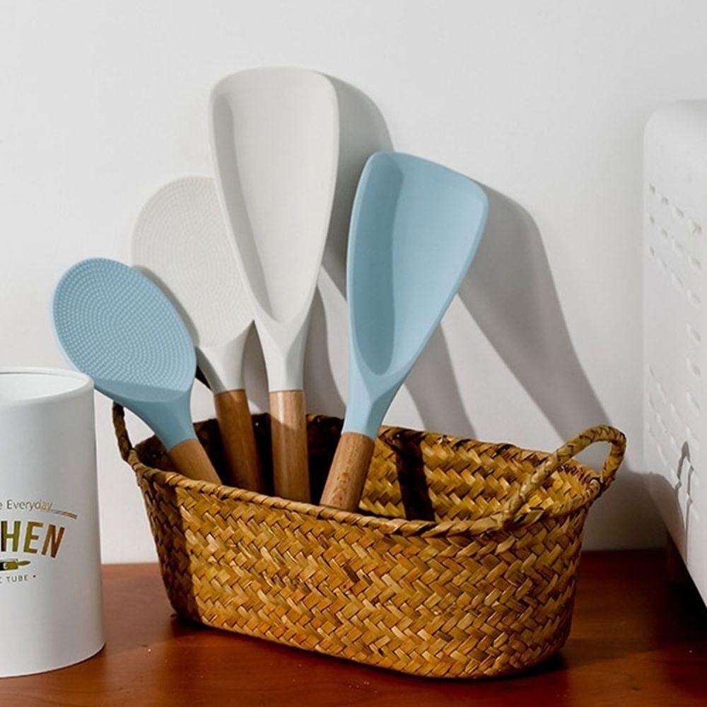 Non-stick Wood Handle Restaurant Spoon Kitchenware Turning Kitchen Utensils Spatula Rice Spoon Cooking Scoop