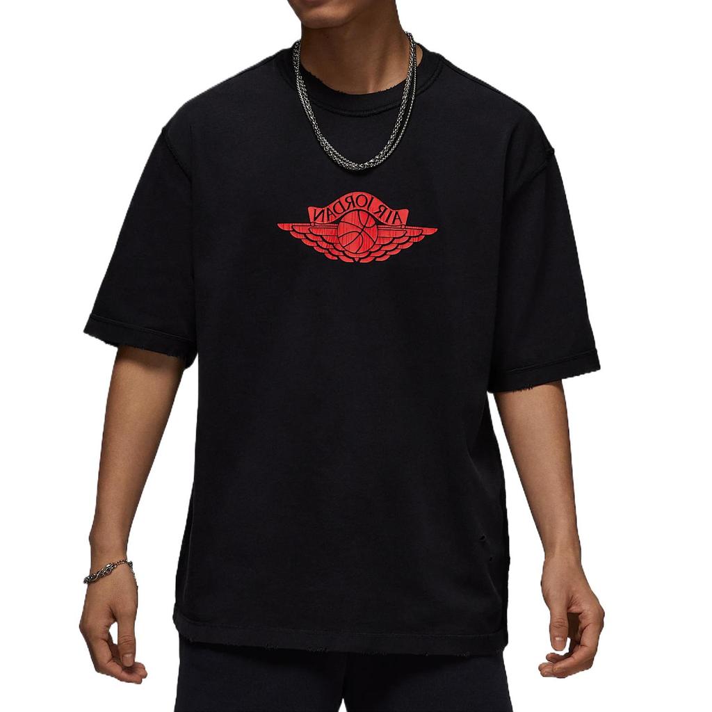 Jordan Air Rare Comfortable Soft Fashionable Versatile Short Sleeve T-Shirt Men Tops Black IB3131010