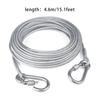 Doppelköpfige Hunde Auslaufkabel Leine, Traktionsseil mit Metallschnalle Stahldraht rostfreier Trainingshalsband, Outdoor Hunde Gurt