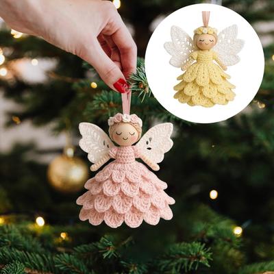 Kit de Ganchillo Ángel Con Instrucciones Hecho a Mano Navidad Principiantes Kit Completo de Ganchillo Para Mujeres Adolescentes Niños Amantes de la Artesanía