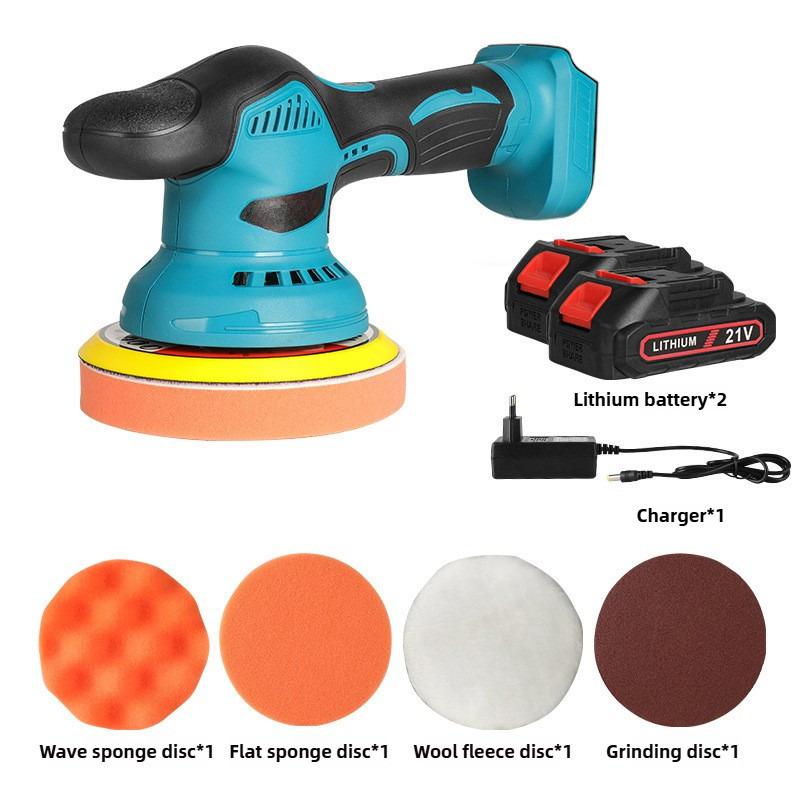21V Přenosná elektrická leštička Domácí voskovací brusný nástroj Ruční integrovaná automobilová leštička