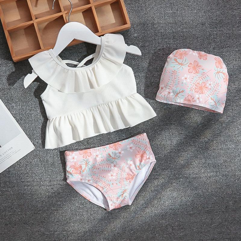 New Summer Girls' Ruffle Bikini – Cute Split Swimsuit