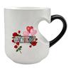 Fun Heart-shaped Color-changing Ceramic Mug Ceramic Discoloration Coffee Tea Milk Mugs Novelty Gifts Dad Mothers Day Gift