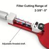 77750 Ölfilter-Schneidwerkzeug 2-3/8 bis 5 Zoll Bereich mit Ersatzklinge Aluminiumlegierung Ölfilter-Entferner für Auto Motorrad