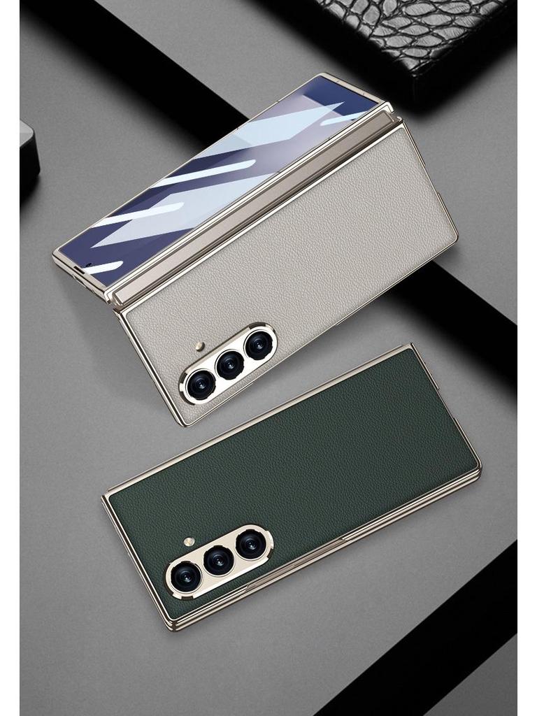 Luksusowe etui ochronne ze skóry PU dla mężczyzn na Samsung Z Fold7