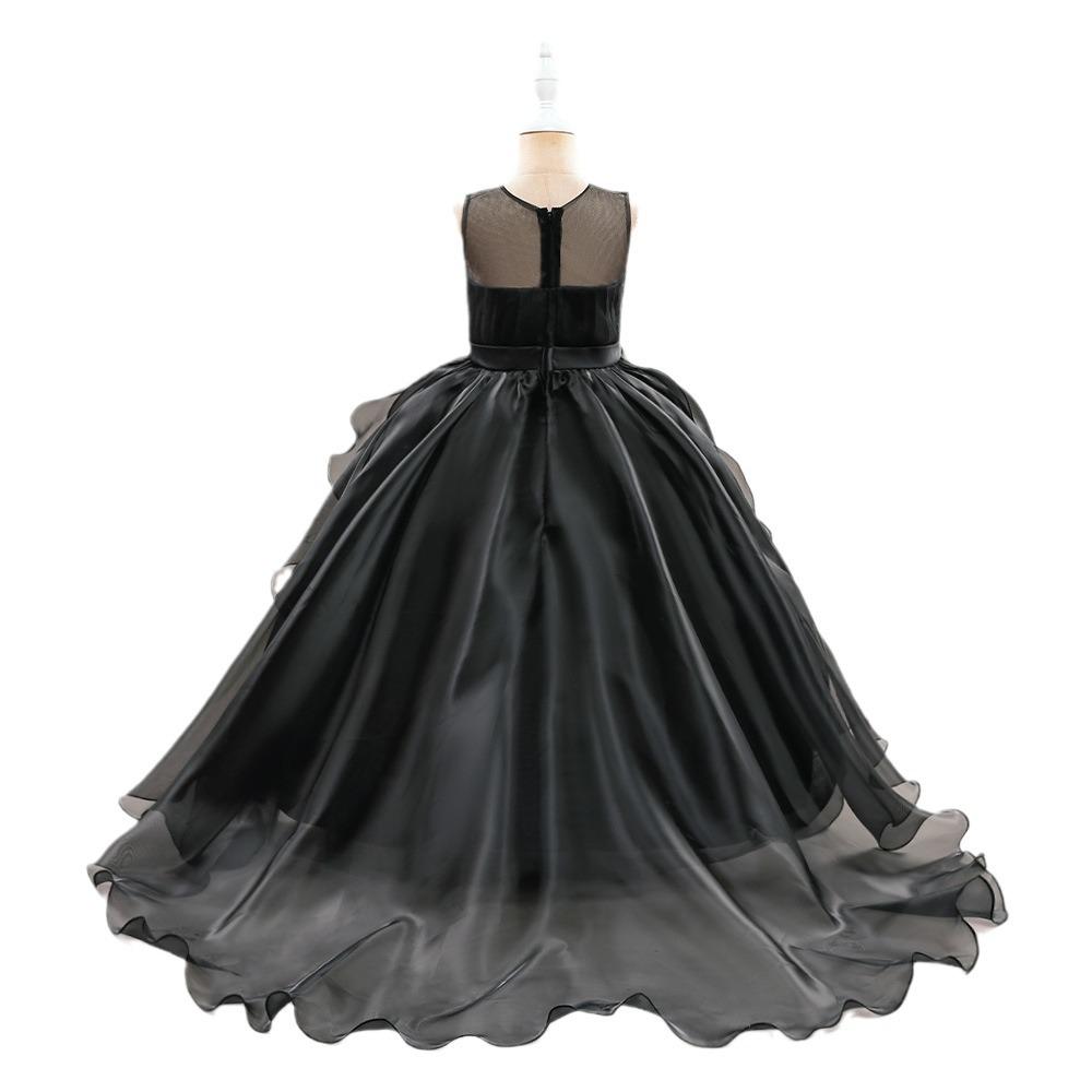Stylové princeznovské nadýchané přízové večerní šaty pro dívky – Ideální na molo, moderování nebo klavírní vystoupení