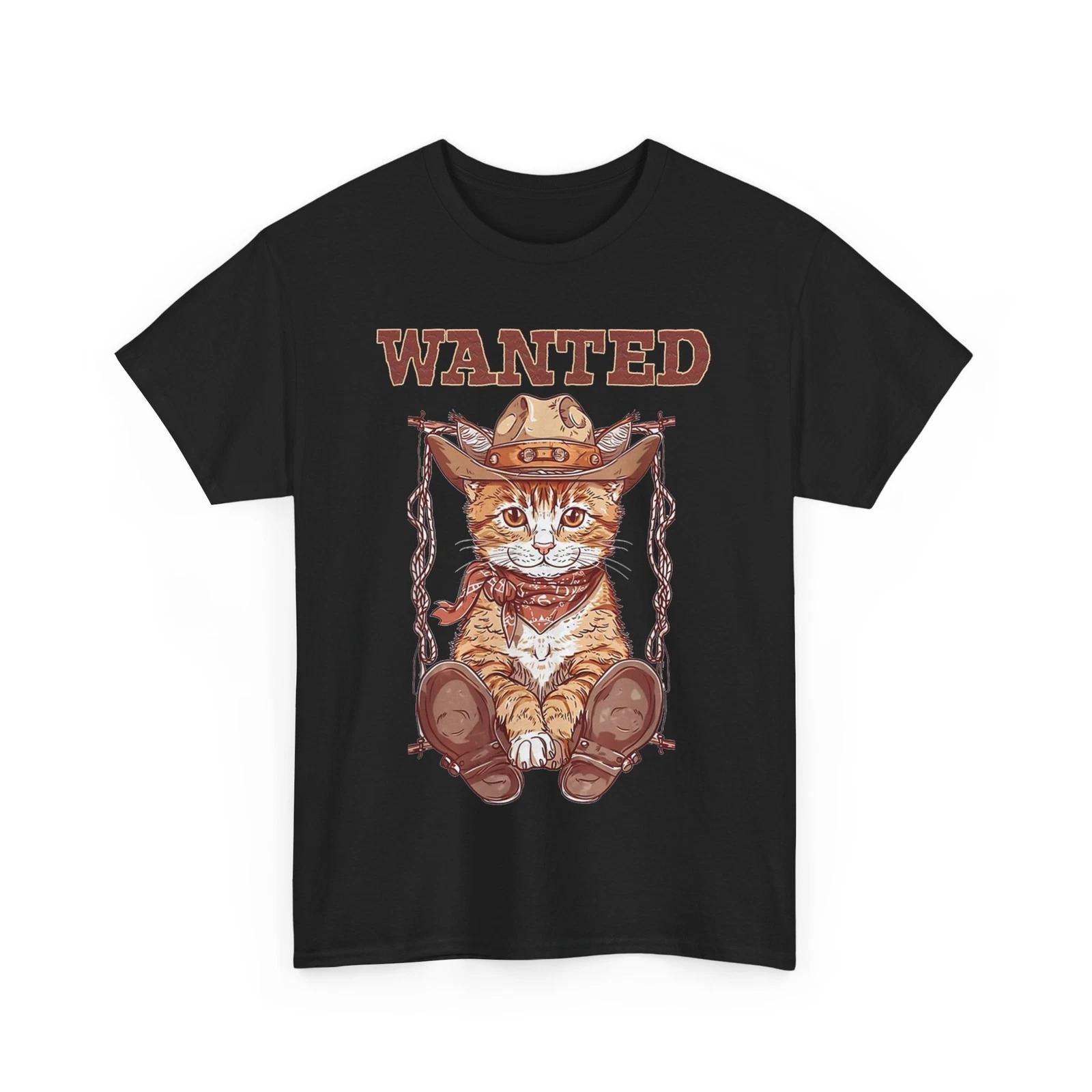 Cowboy Cat T shirt, Country Western Cats Owner Women Men T shirt 4XL