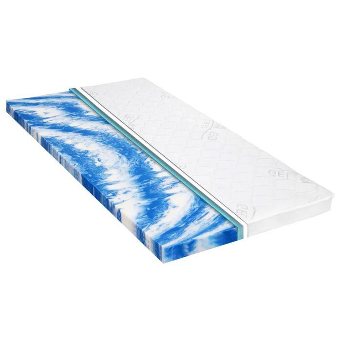 Sur-matelas en mousse de gel - vidaXL - 140x200 cm - Respirant - Soulagement de la pression - Facile à nettoyer