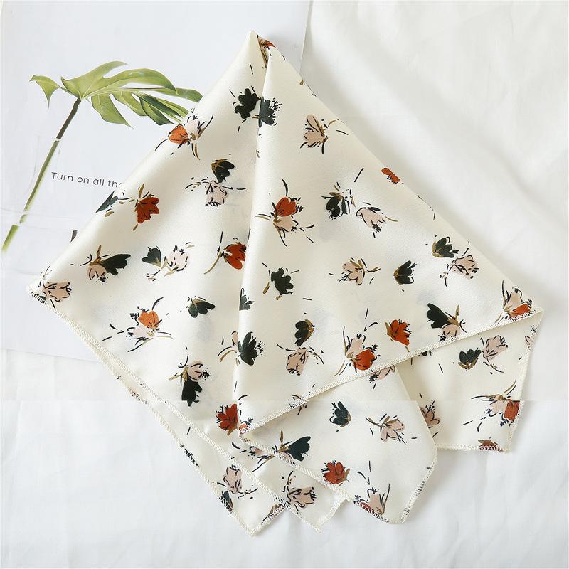 Korean Small Scarf Leopard Print Polka Dot Square Women's Decorative Autumn Winter Headscarf Headband Wrist Chic Style